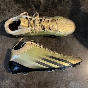 Gold Adizero football cleats. Only worn once.